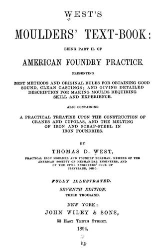 West's moulders' text-book