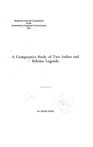 A comparative study of two Indian and Eskimo legends