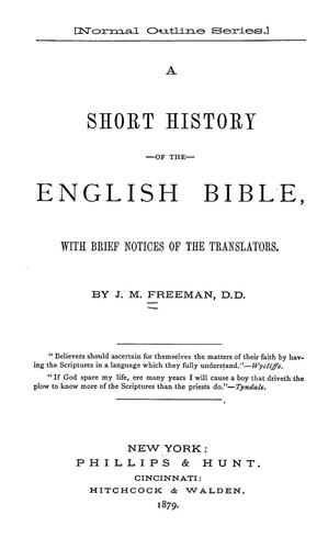 A short history of the English Bible