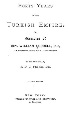 Forty years in the Turkish Empire