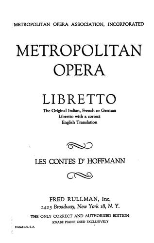 Les contes d'Hoffmann