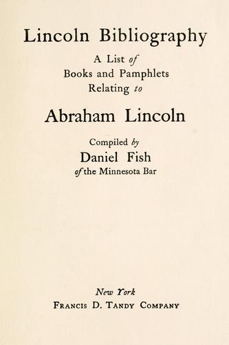 Lincoln bibliography