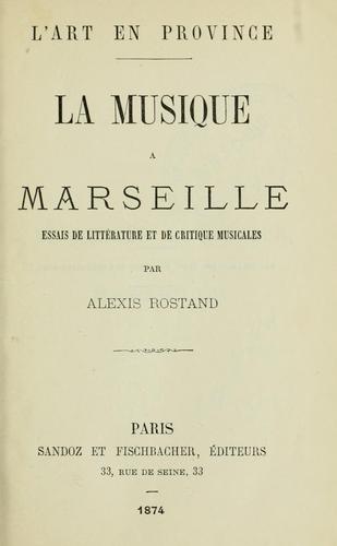 La musique à Marseille