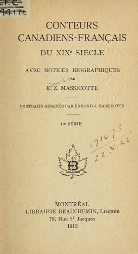 Conteurs canadiens-français du 19e siècle, avec notices biographiques