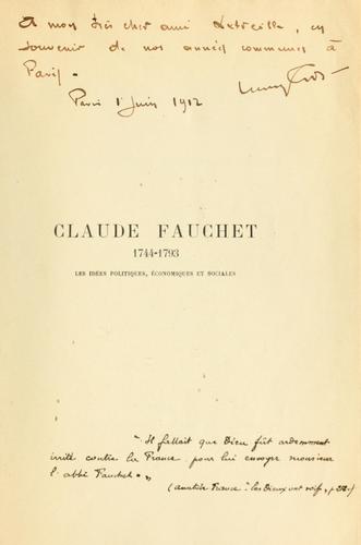 Claude Fauchet, 1744-1793