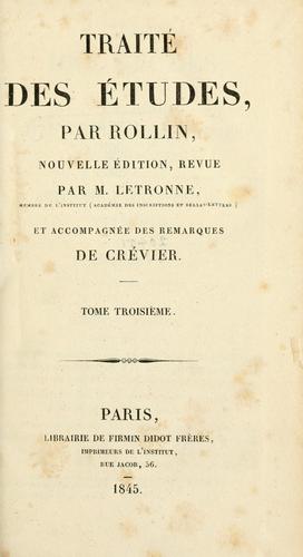 Traité des études