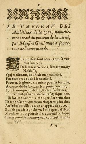 Le tableav des ambitievx de la covr