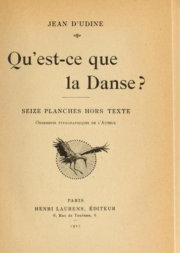 Qu'est-ce que la danse?