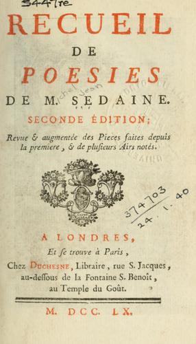 Recueil de poesies