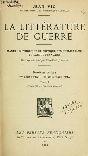 La littérature de guerre