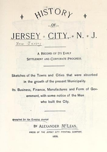 History of Jersey City, N.J.