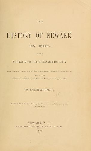 The history of Newark, New Jersey