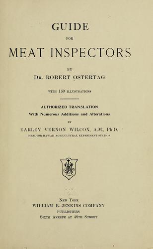 Guide for meat inspectors
