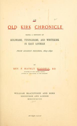 An old kirk chronicle