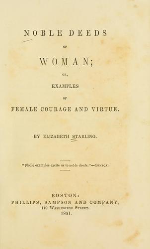 Noble deeds of woman