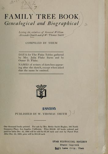 Family tree book, genealogical and biographical