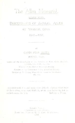 The Allen memorial