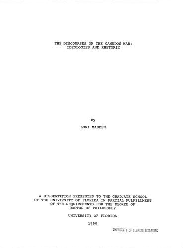 The discourses on the Canudos War