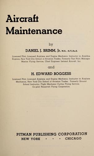 Aircraft maintenance