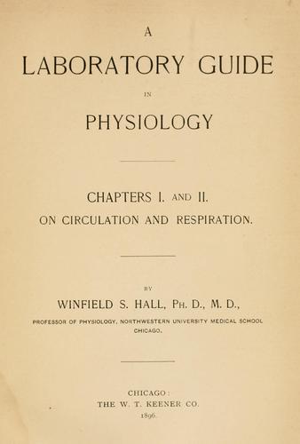 A laboratory guide in physiology