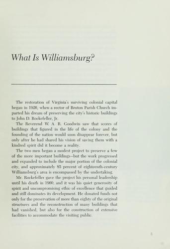 America's Williamsburg