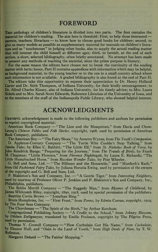 Anthology of children's literature