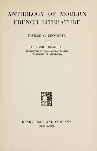 Anthology of modern French literature