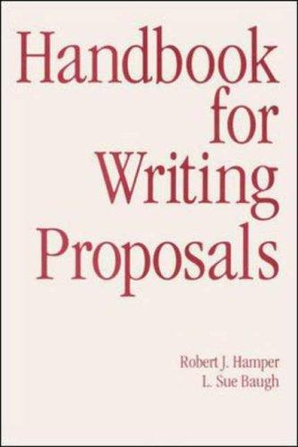 Handbook for writing proposals