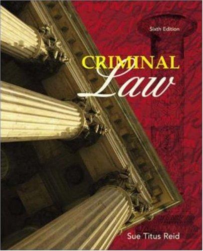 Criminal law / Sue Titus Reid