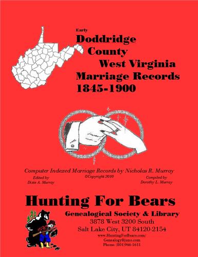 Doddridge Co West Virginia Marriages 1845-1900
