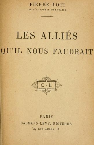 Les alliés qu'il nous faudrait