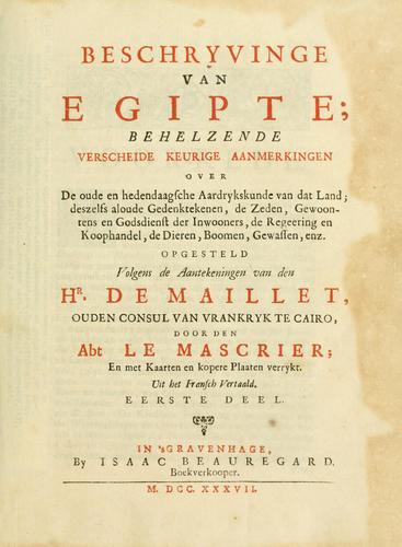 Beschryvinge van Egipte