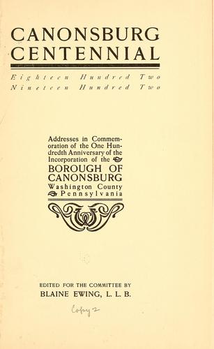Canonsburg centennial