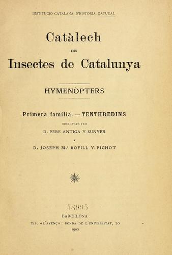 Catàlech de insectes de Catalunya
