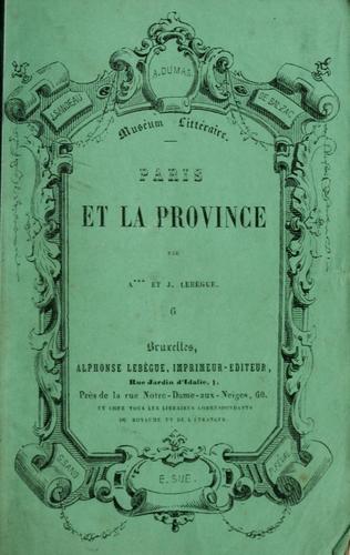 Paris et la province