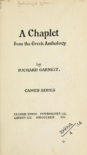 A chaplet from the Greek anthology