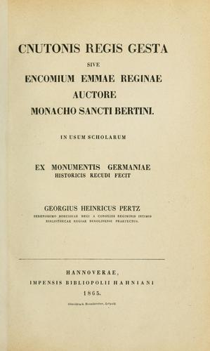 Cnutonis regis gesta