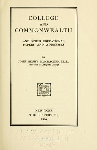 College and commonwealth
