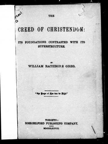 The creed of Christendom