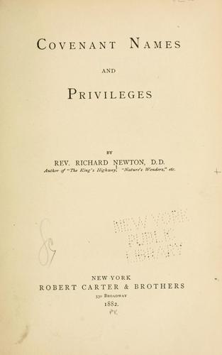 Covenant names and privileges