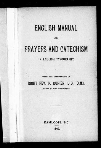 English manual, or, Prayers and catechism in English typography