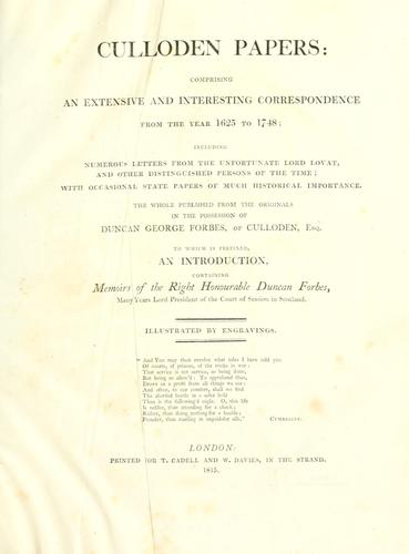 Culloden papers