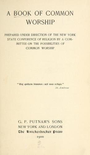 A book of common worship