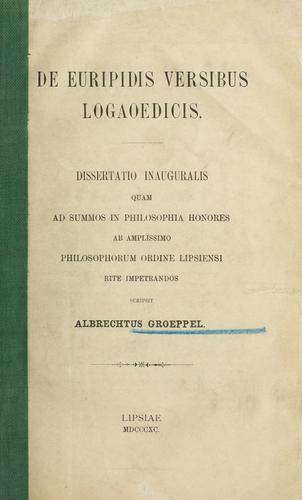 De Euripidis versibus logaoedicis