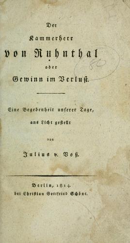 Der Kammerherr von Ruhnthal