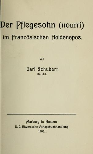 Der Pflegesohn (nourri) im französischen Heldenepos