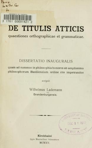 De Titulis Atticis