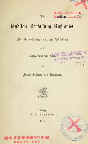 Die ländliche Verfassung Russlands