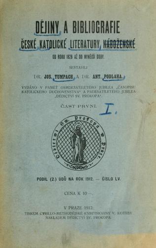 Dějiny a bibliografie české katolické literatury náboženské