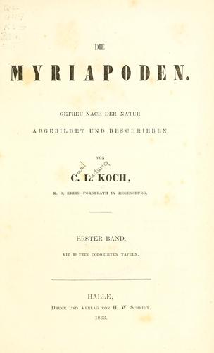 Die Myriapoden